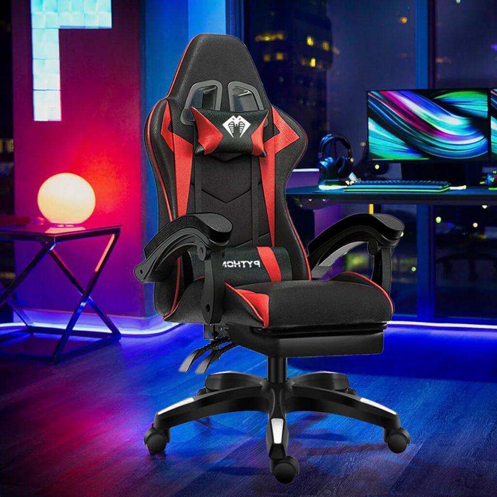 Cadeira Gamer Python Fly (Com Apoio para os Pés)