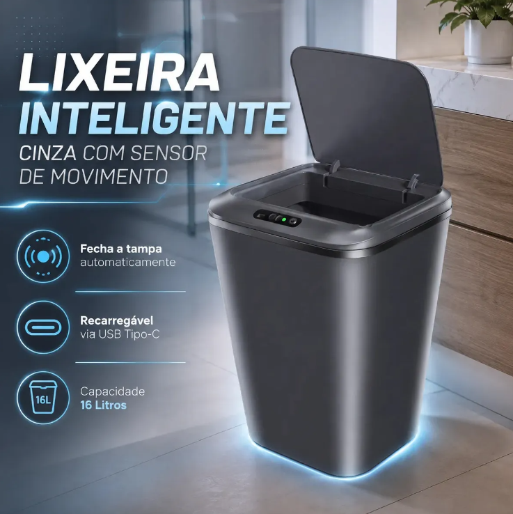 Lixeira Inteligente Earman Company – 16L