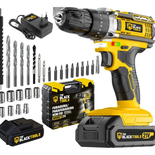 Kit Parafusadeira & Furadeira Impacto The Black Tools