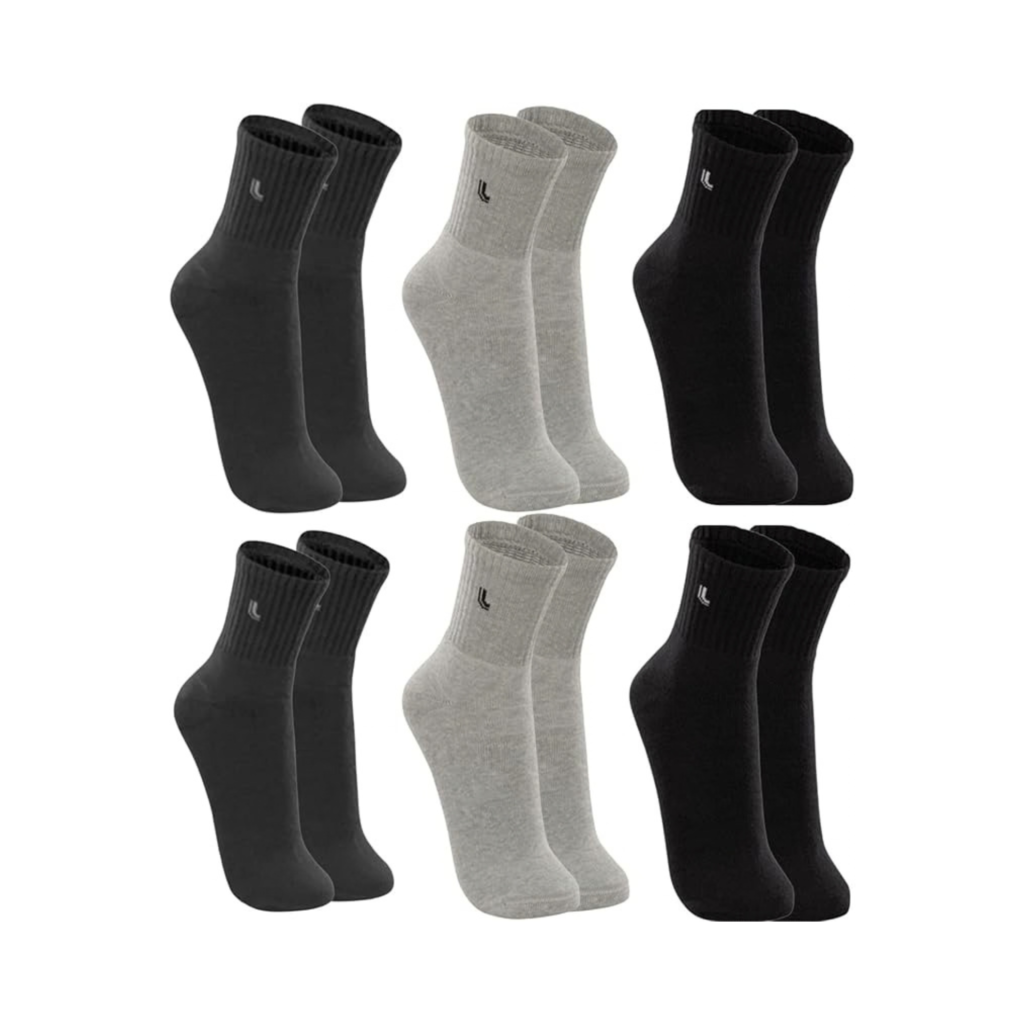 Meias Lupo – Kit 6 Pares Sortido – Algodão