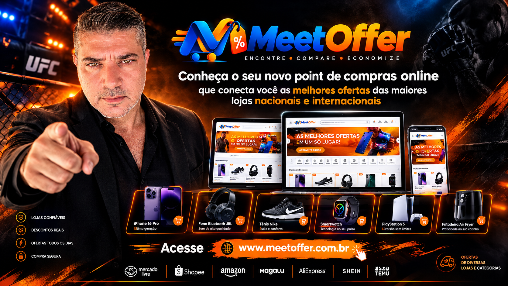 Banner cinematográfico de ofertas online