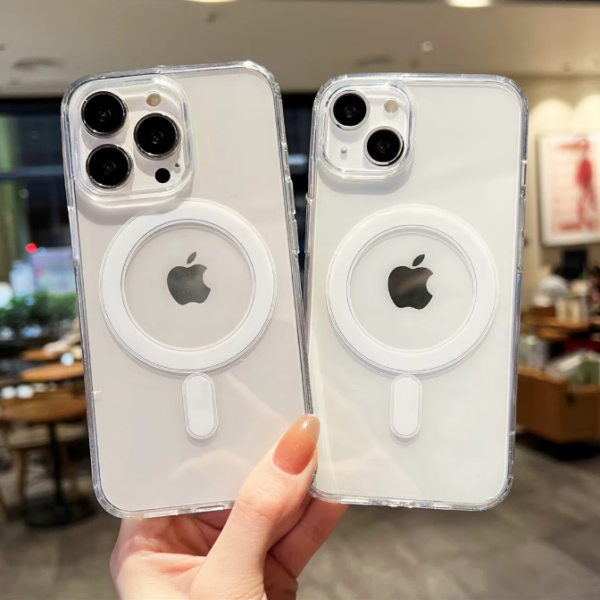 Capa Para iPhone Magnética MagSafe - Transparente (Modelos Compatíveis 11 ao 17)