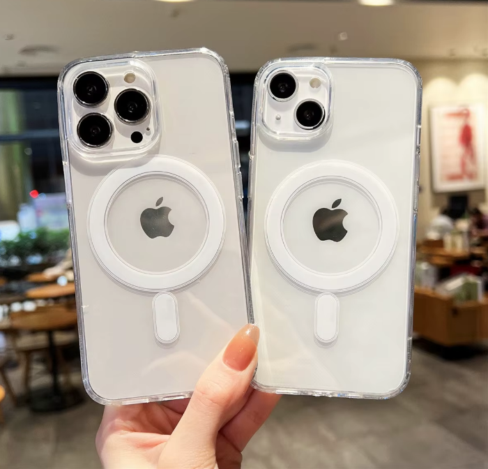 Capa Para iPhone Magnética MagSafe - Transparente (Modelos Compatíveis 11 ao 17)