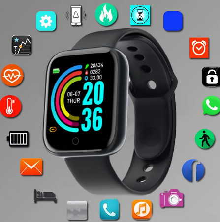 SmartWatch Fitness Conexão Bluetooth (Pulseira Em Várias Cores)