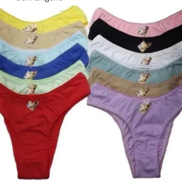 Kit 12 Calcinhas Tanga Adulto Tamanho (M) - Dani Ligerie