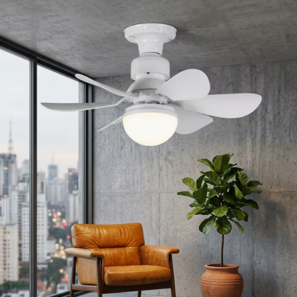 Ventilador de Teto com Lâmpada LED com Ajuste de Intensidade de Briho