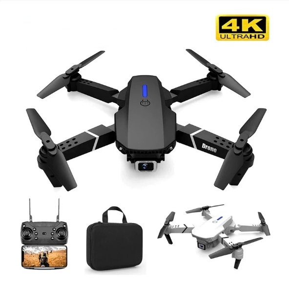 Drone E88 Dual Camera 4K Com 1 Bateria WI-FI