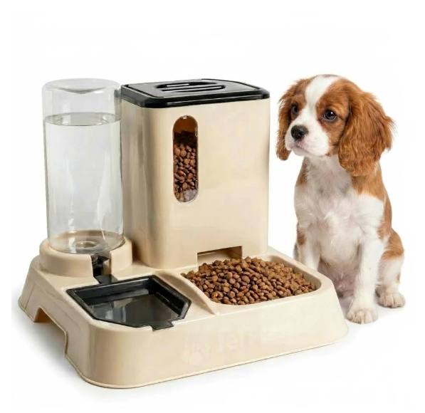 Comedouro e Bebedouro Automático para Gatos e Cães Premium 1L Jelplast