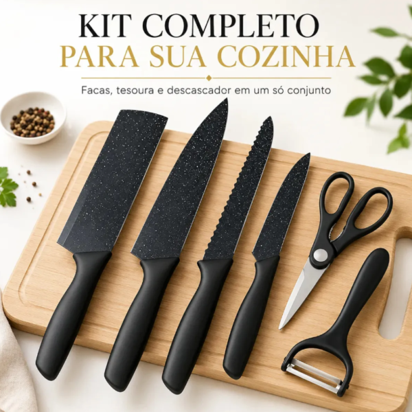 Conjunto Faqueiro Aço Techseller 6 Peças.