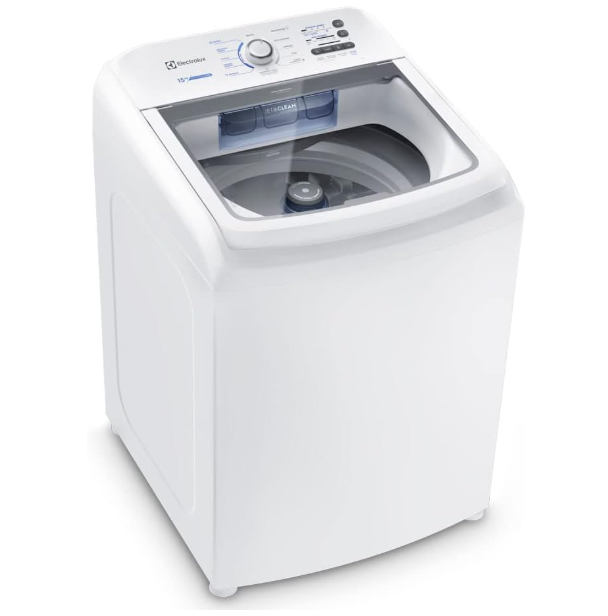Máquina de Lavar Electrolux 15kg Branca Essential Care com Cesto Inox e Jet&Clean (LED15) – 127V