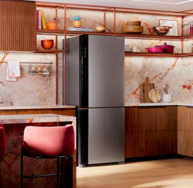 Geladeira Inteligente B-Smart Brastemp Frost Free Inverse 500 Litros Cor Inox – BRE66AK Bivolt