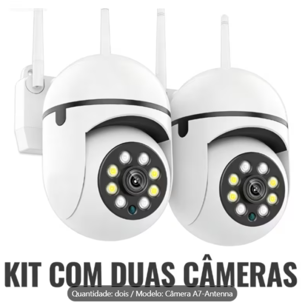 Kit 2 Câmeras de Segurança Infravermelho à Prova d'Água