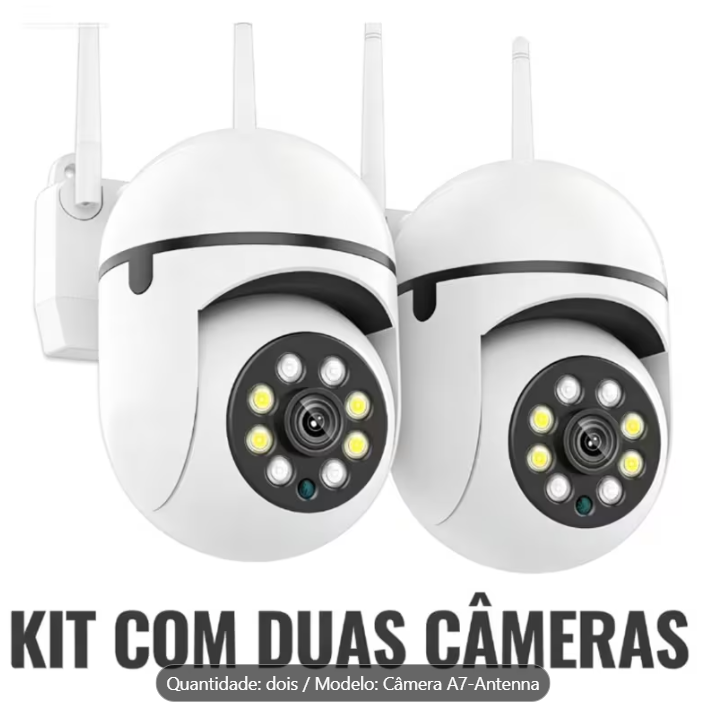 Kit 2 Câmeras de Segurança Infravermelho à Prova d’Água