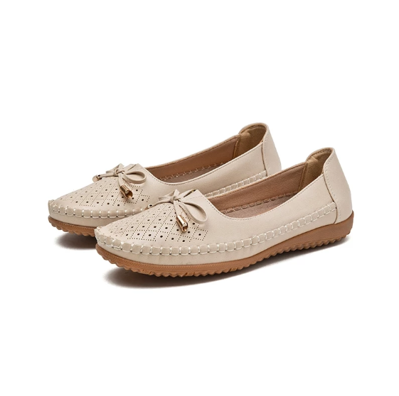 Mocassim Feminino Sapatos sem cadarço Macio, confortável e respirável