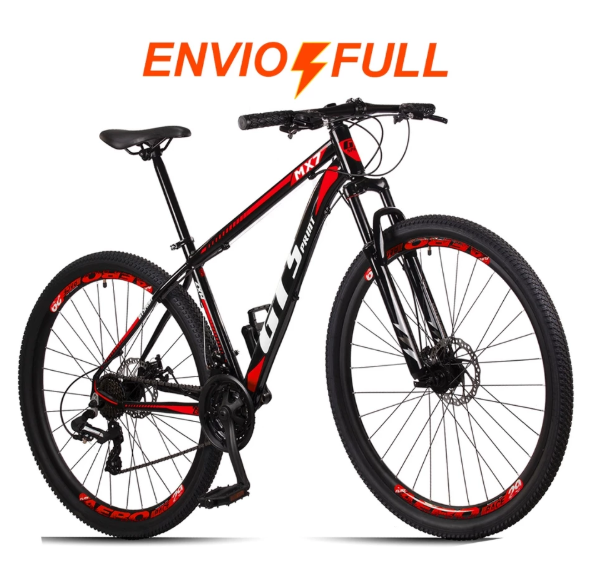 Bicicleta Aro 29 GT Sprint MX7 24V index Freio Disco Alumínio Suspensão Aero MTB