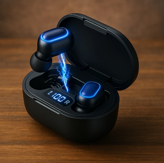 Fone de ouvido Bluetooth Sem Fio Tws Pro Premium Estéreo Preto Academia Corrida Bateria longa Som Potente